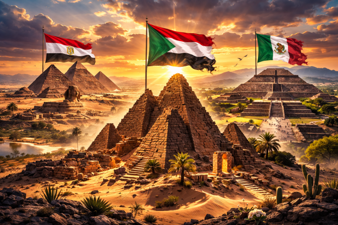 Donde el mundo se llena de pirámides